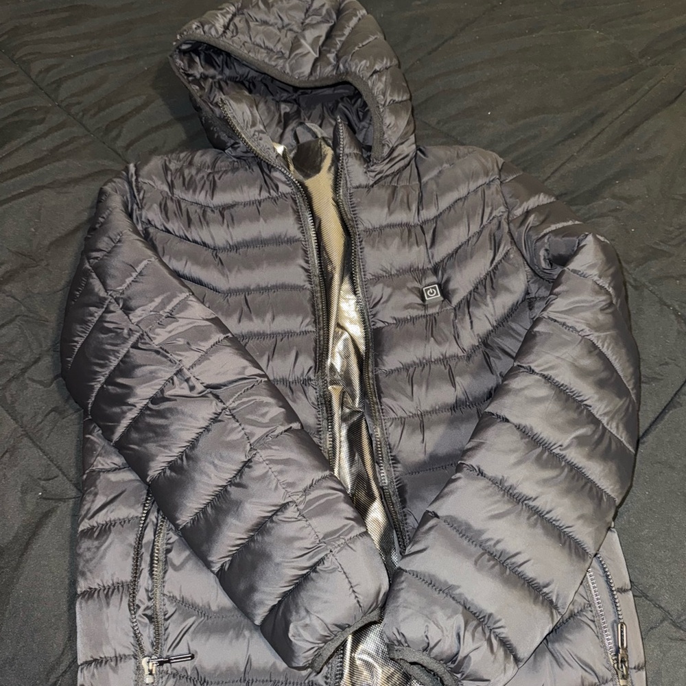 Heated Puffer Jacket with Hood